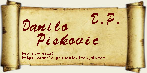 Danilo Pisković vizit kartica